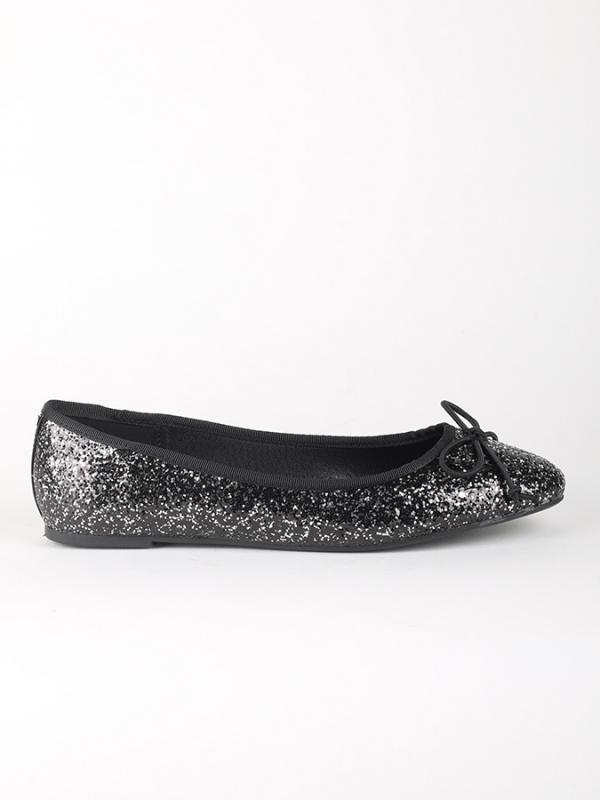 Balerínky Primadonna Calzatura Ballerina Glitter Nero Černá