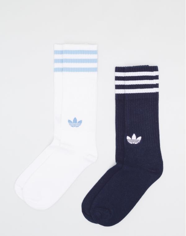 Adidas Originals Solid Crew 2PP Collegiate Navy/ White/ White/ Clear Blue 43-46