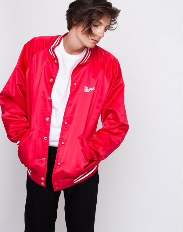 Obey Warrior Shanghai Satin Bomber Red L