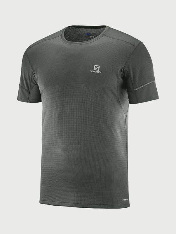 Tričko Salomon Agile Ss Tee M Šedá