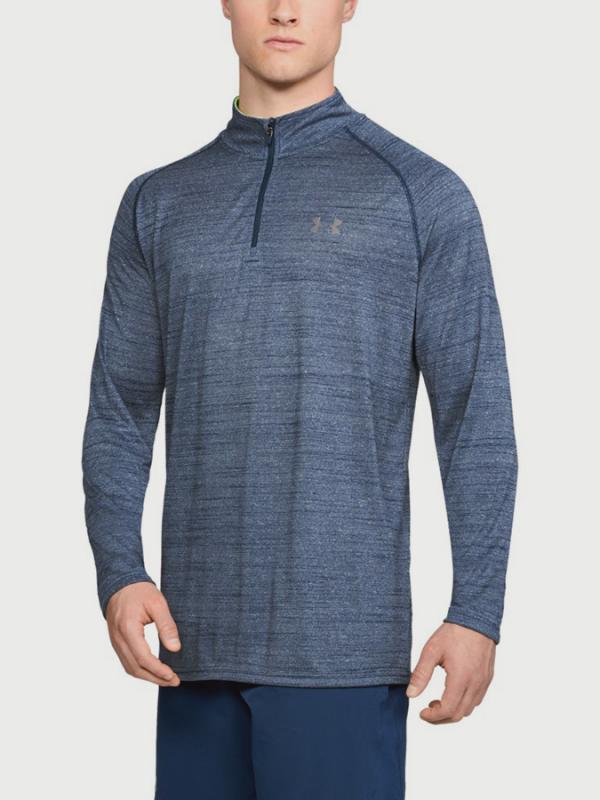 Tričko Under Armour Tech 1/4 Zip Modrá
