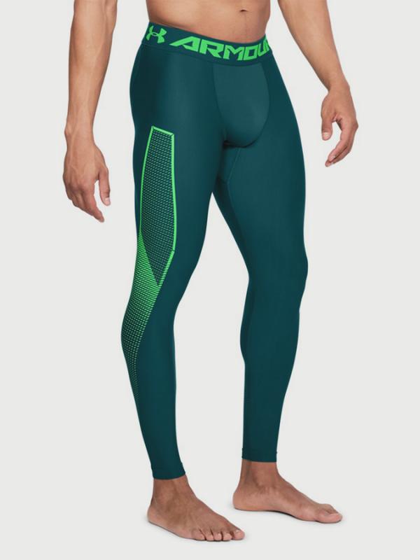 Kompresní legíny Under Armour Heatgear Legging Graphic Zelená