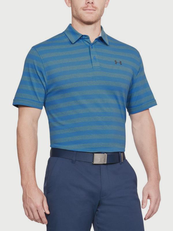 Tričko Under Armour Cc Scramble Stripe Polo Modrá