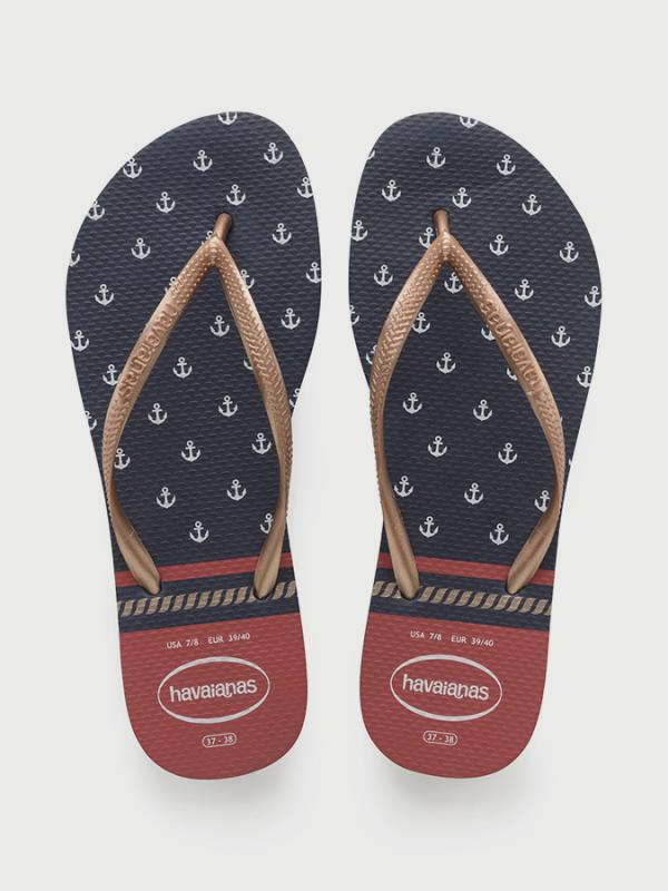 Žabky Havaianas Slim Nautical Navy/Red Modrá