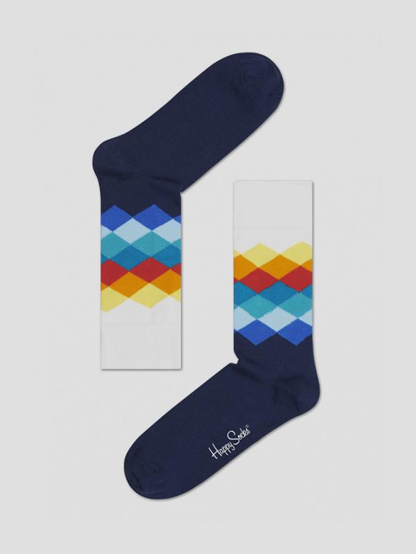 Ponožky Happy Socks Faded Diamond Sock 41-46 Barevná
