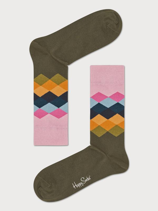 Ponožky Happy Socks Faded Diamond Sock Barevná