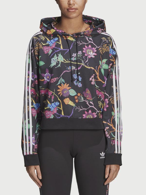 Mikina adidas Originals Hoodie Crop Injection Černá