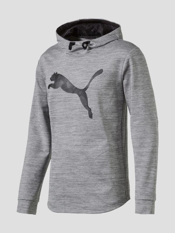 Mikina Puma TECH FLEECE Hoodie Šedá
