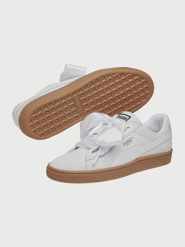 Boty Puma Basket Heart Perf GUM Bílá