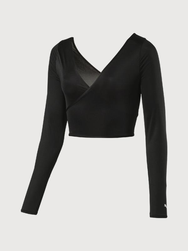 Tričko Puma En Pointe Coverup Černá