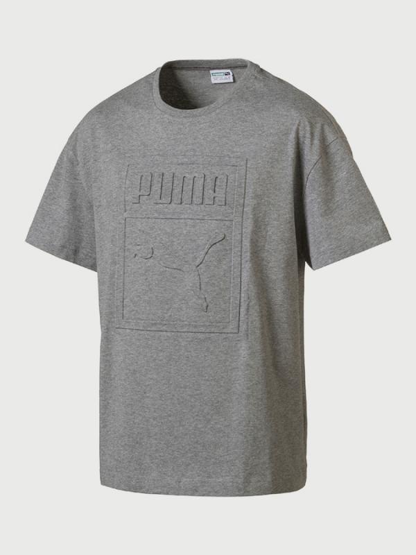 Tričko Puma Archive Embossed Print Tee Šedá