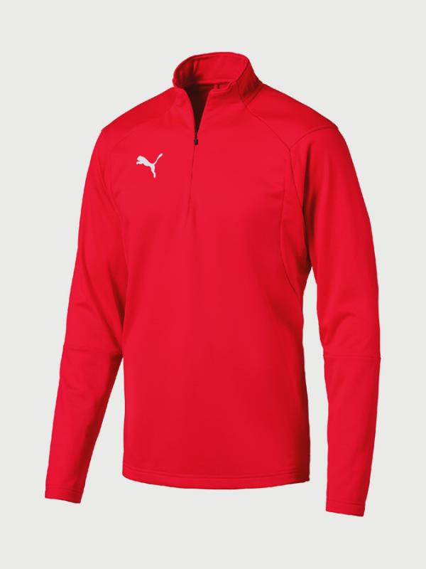 Mikina Puma LIGA Training 1 4 Zip Top Červená