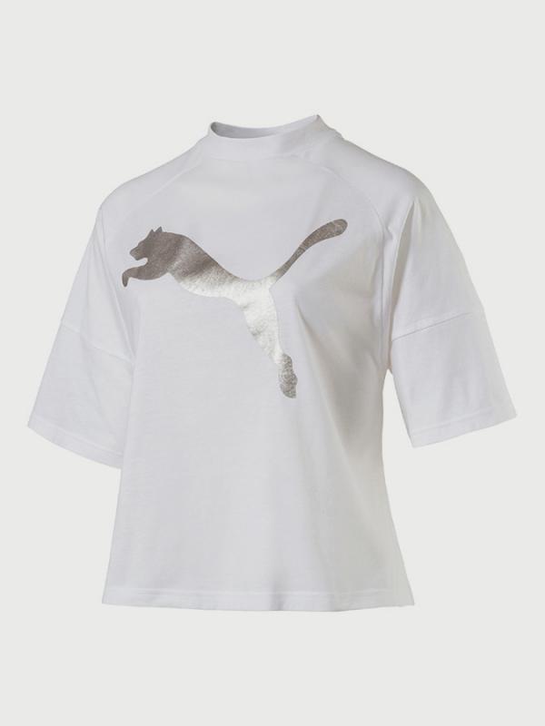 Tričko Puma FUSION Cropped Tee Bílá
