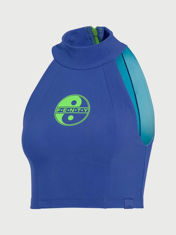 Top Puma CROPPED SCUBA TOP Modrá