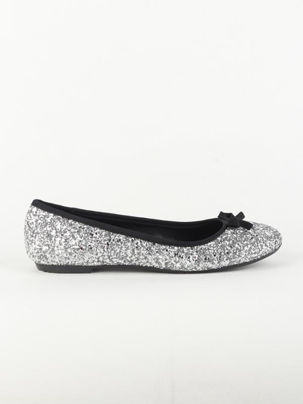 Balerínky Primadonna Calzatura Ballerina Glitter Arge Stříbrná