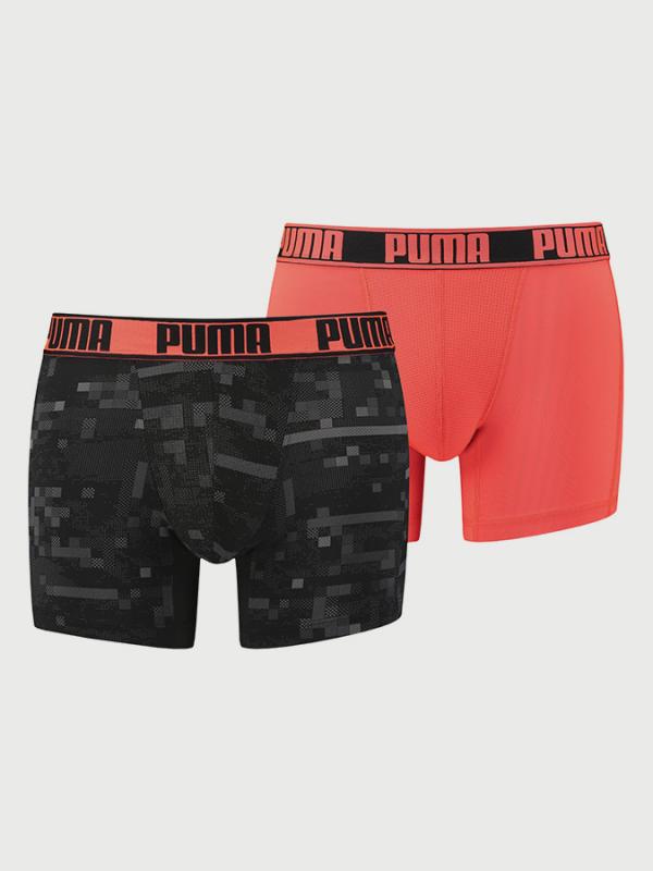 Boxerky Puma Active Digital Blocking Print Boxer 2 Pack Packed Barevná