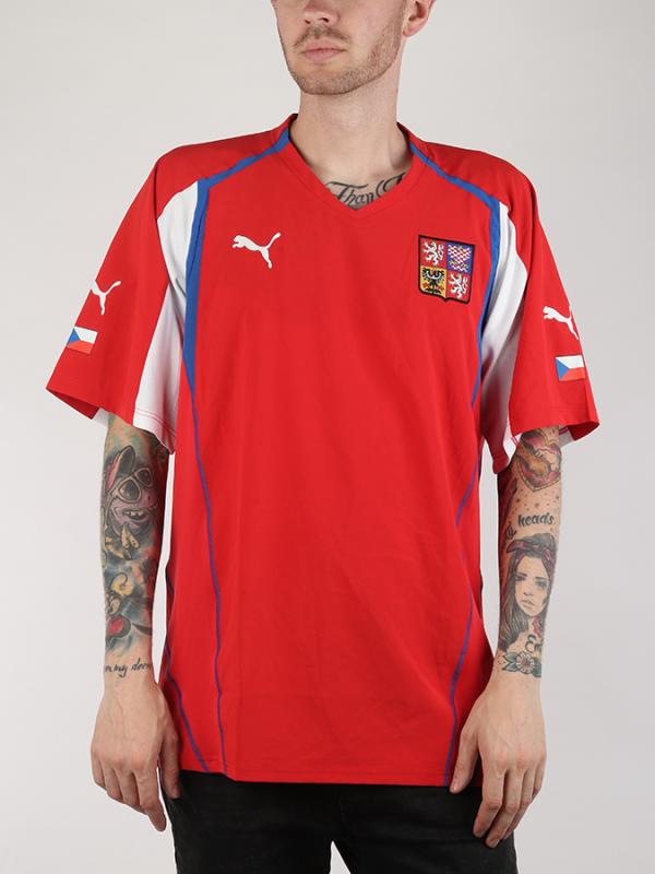 Tričko Puma CZECH ORIG.LS SHIRT HOME Červená