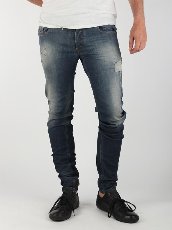 Džíny Diesel Sleenker L.34 Pantaloni Modrá