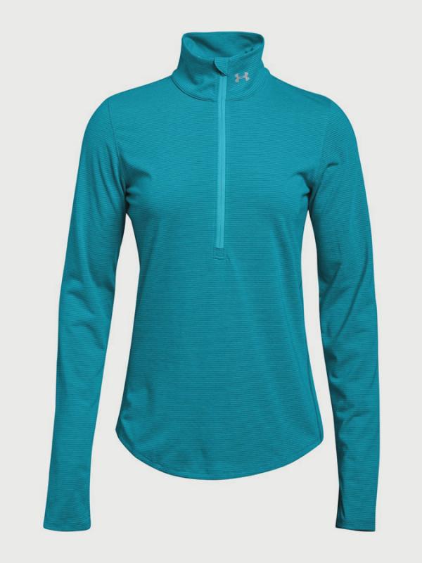 Tričko Under Armour Threadborne Streaker Hlf Zp Modrá