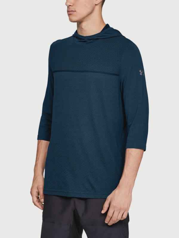 Tričko Under Armour Vanish Seamless 3/4 Sleeve Hoodie Modrá