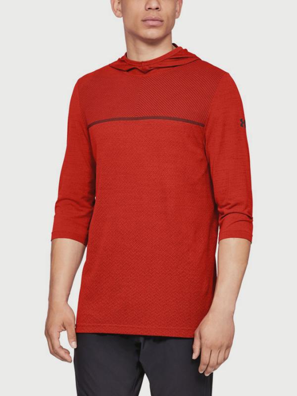 Tričko Under Armour Vanish Seamless 3/4 Sleeve Hoodie Červená