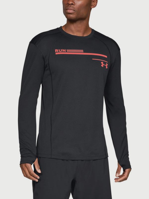 Tričko Under Armour Simple Run Graphic Longsleeve Černá