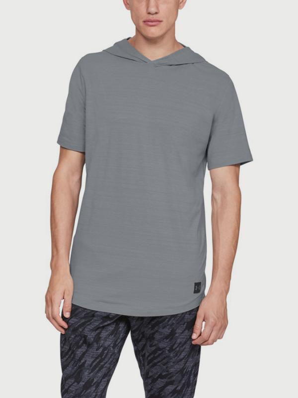 Tričko Under Armour Sportstyle Ss Hoodie Šedá