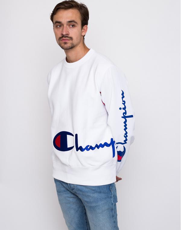 Champion Crewneck Sweatshirt WHT L