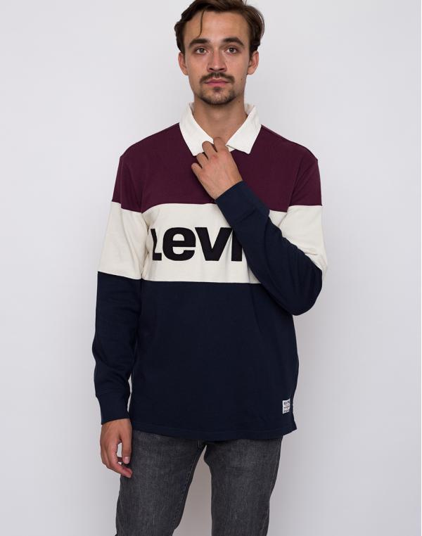 Levi's® Mighty Blocked Fig Purple / Marshmallow / Dress Blues / Black Aplique XL