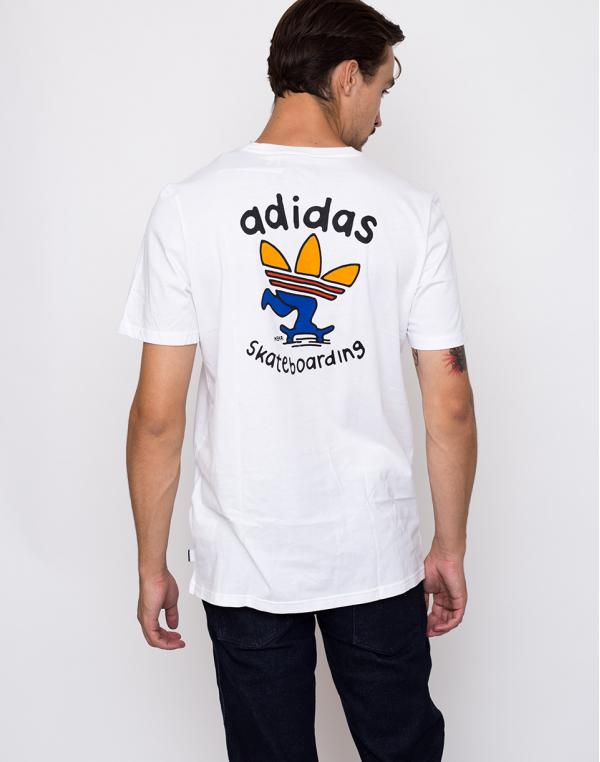 adidas Originals Pushing Tre Tee White / Collegiate Orange / Tactile M
