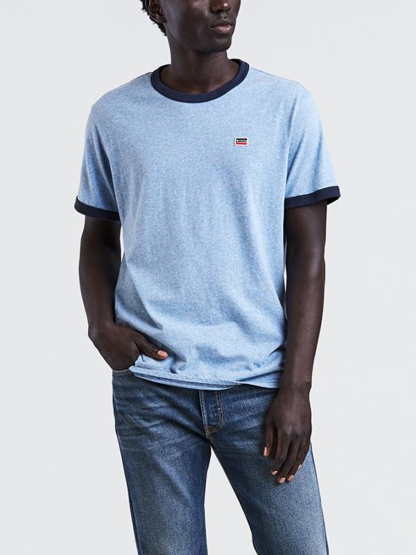 Tričko LEVI'S SS Bernal Ringer Tee Allure Modrá