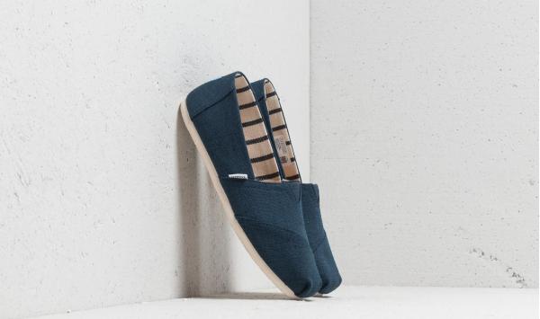 TOMS Wmn Classic Majolica Blue Heritage Canvas