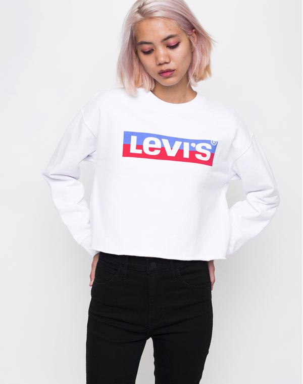 Levi's® Graphic Raw Cut Crew White L