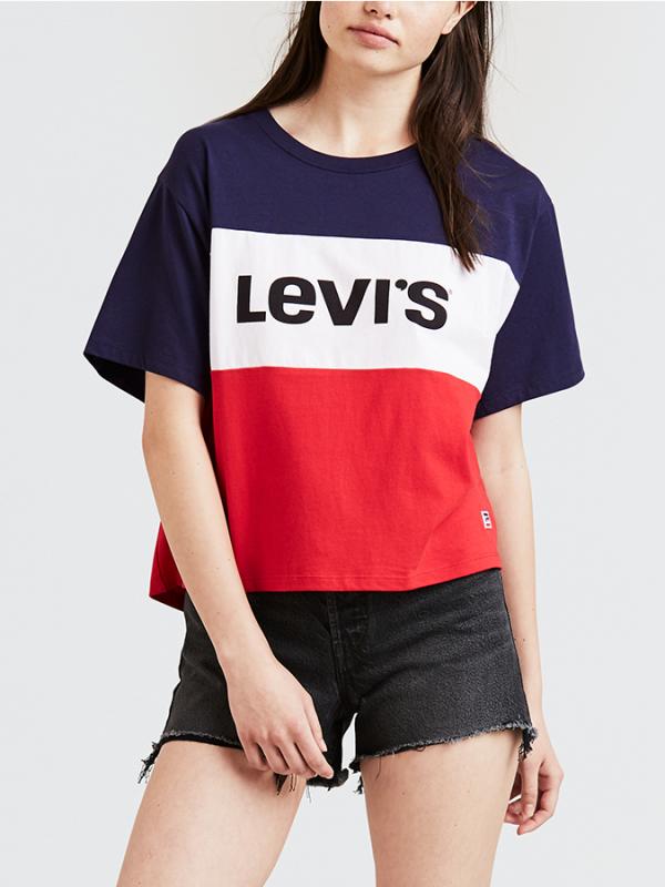 Tričko LEVI\'S Colorblock J.V. Tee Graphic Colorblocke Barevná