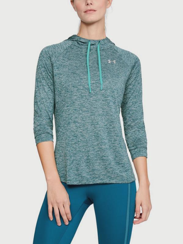 Tričko Under Armour Tech LS Hoody 2.0- Twist Zelená