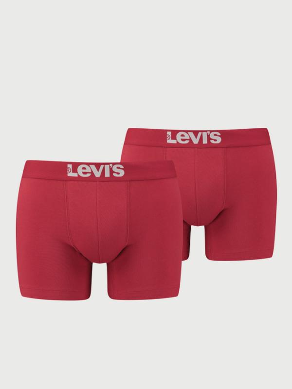 Boxerky LEVI'S 200Sf Boxer Brief 2 Pack Červená