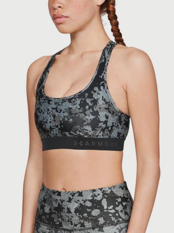 Kompresní podprsenka Under Armour Mid Crossback Printed Bra Barevná