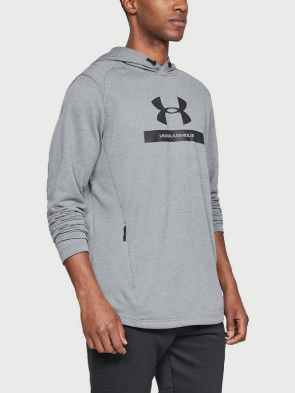 Mikina Under Armour MK1 Terry Graphic Hoodie Šedá