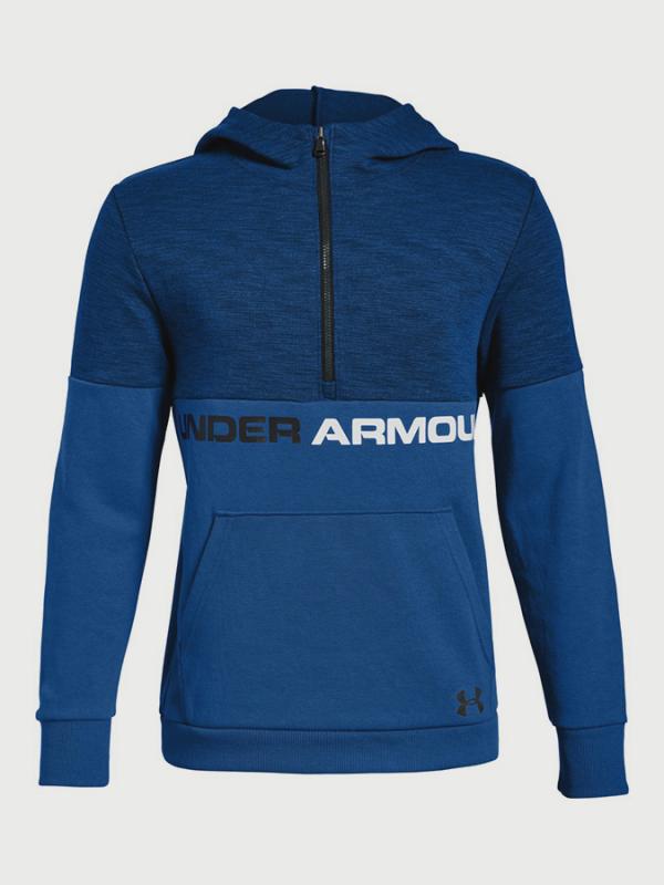 Tričko Under Armour Unstoppable Double Knit 1/2 Zip Hoody Modrá