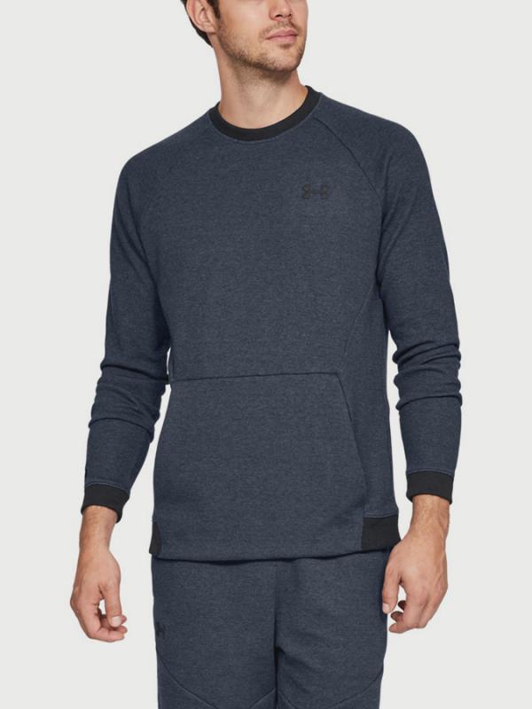 Mikina Under Armour Unstoppable 2X Knit Crew Modrá