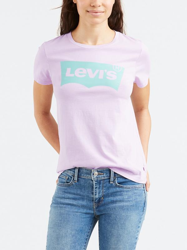 Tričko LEVI\'S The Perfect Tee Better Housemark Pfd LA Růžová