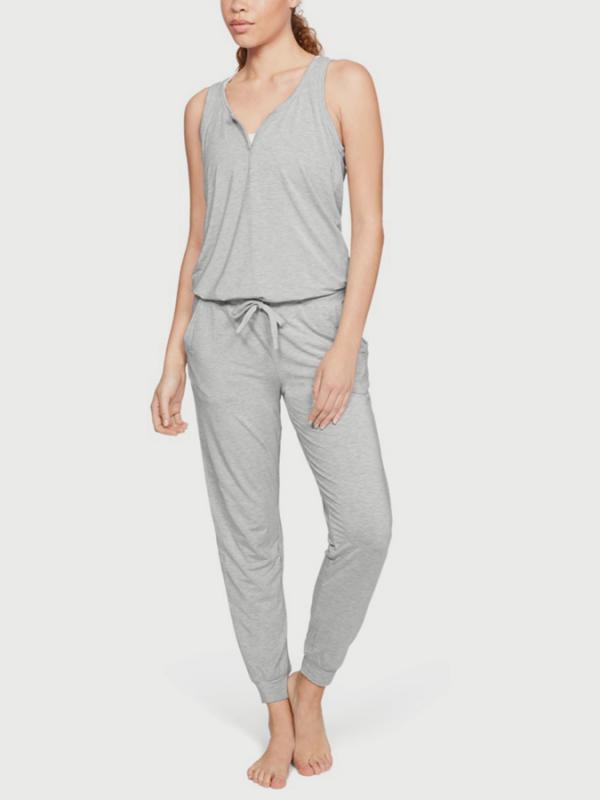 Pyžamo Under Armour Recovery Elite Romper Šedá