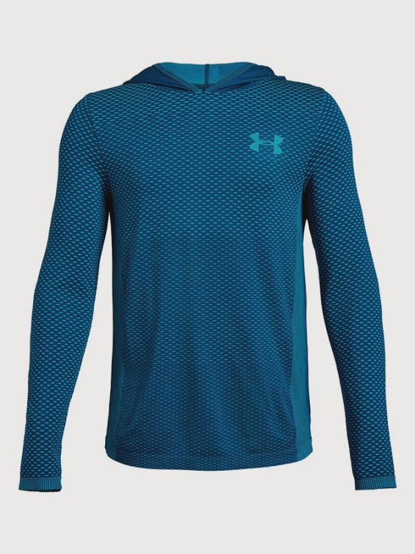 Tričko Under Armour Seamless Hoody Modrá