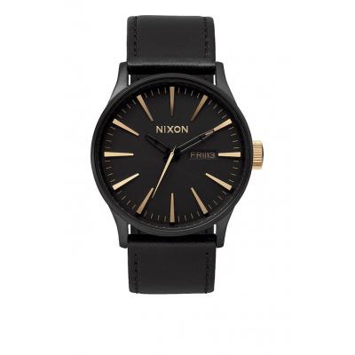Nixon Sentry Leather Matte Black/ Gold
