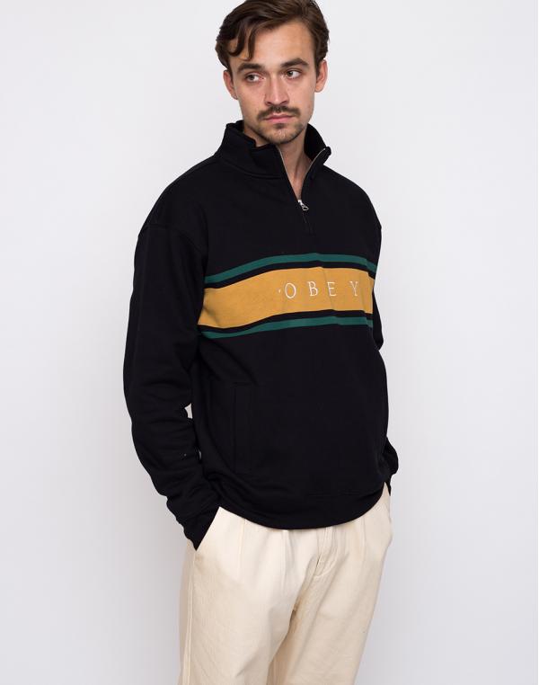 Obey Gaze Mock Neck Zip Black M