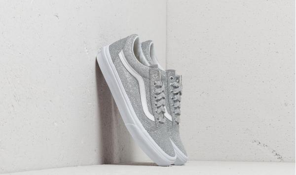 Vans Old Skool (Lurex Glitter) Silver/ True White