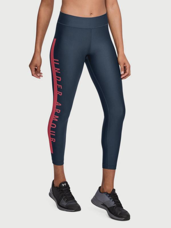 Kompresní legíny Under Armour Heatgear Armr Branded Ankle Cp Modrá