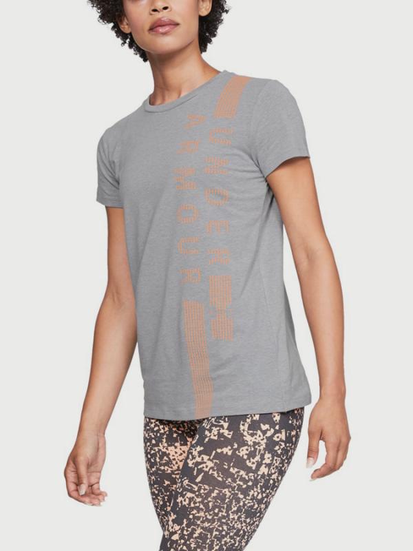Tričko Under Armour Graphic Classic Crew VERTICAL WM Šedá