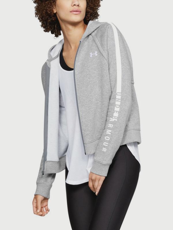 Mikina Under Armour Rival Fleece Fz Hoodie Šedá