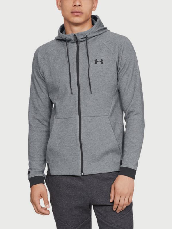 Mikina Under Armour Unstoppable 2X Knit Fz Šedá